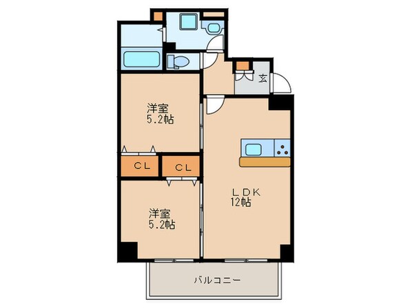 サンドーレ薬院の物件間取画像